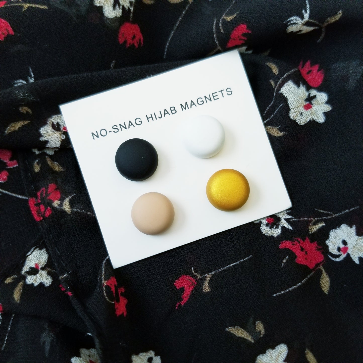 Matte Round Hijab Magnets - 4 pack