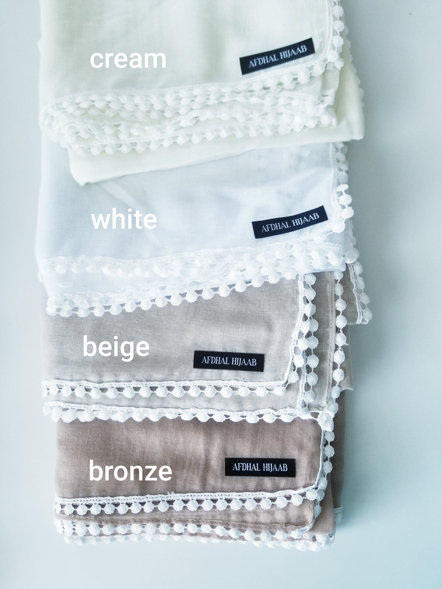 Viscose Hijab with Boho Lace Trim