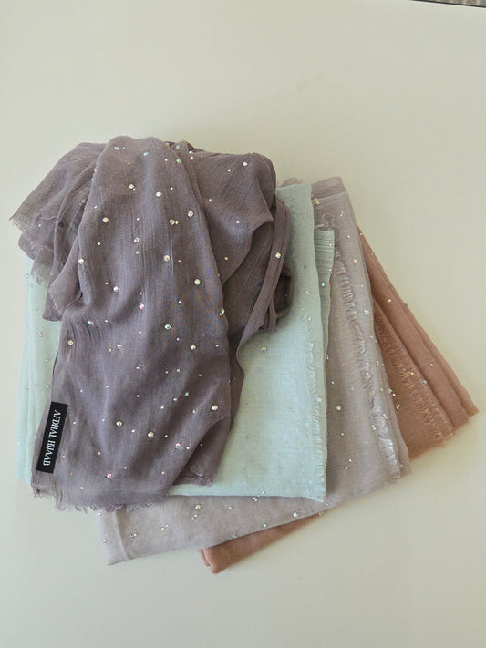 Viscose Hijabs - Rhinestone bunches