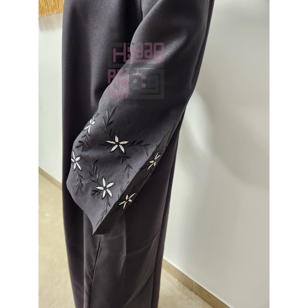 Black Abaya - Embroidered