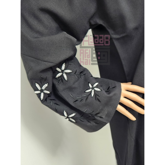 Black Abaya - Embroidered