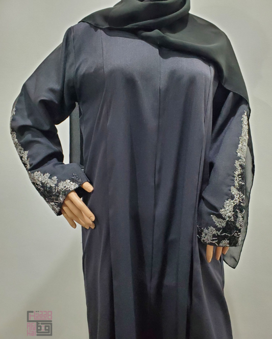 Embroidered Black Abaya