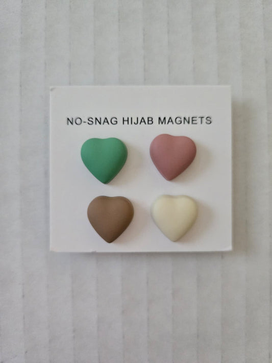 Matte Heart Hijab Magnets - 4 pack