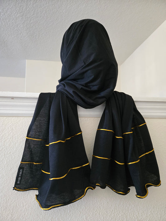 cotton jersey hijab black