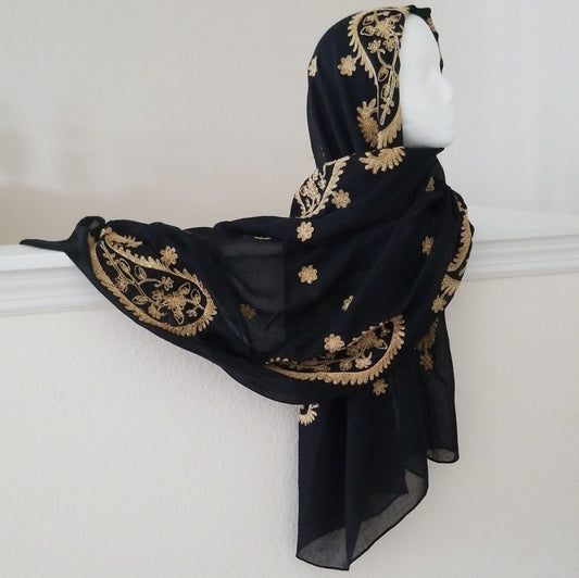 Embroidered Hijabs - Paisley