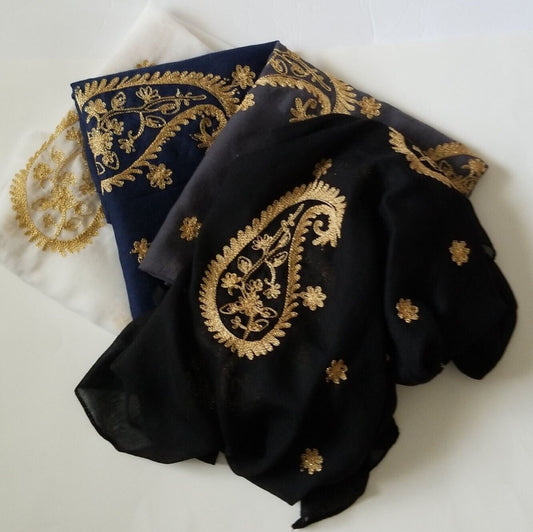 Embroidered Hijabs - Paisley