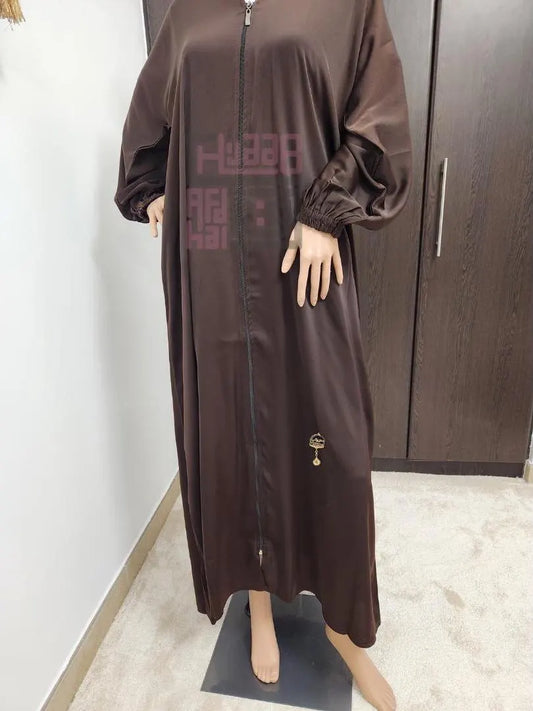 Brown Abaya - Satin
