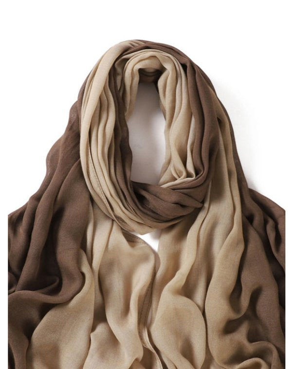 ombre modal hijab brown