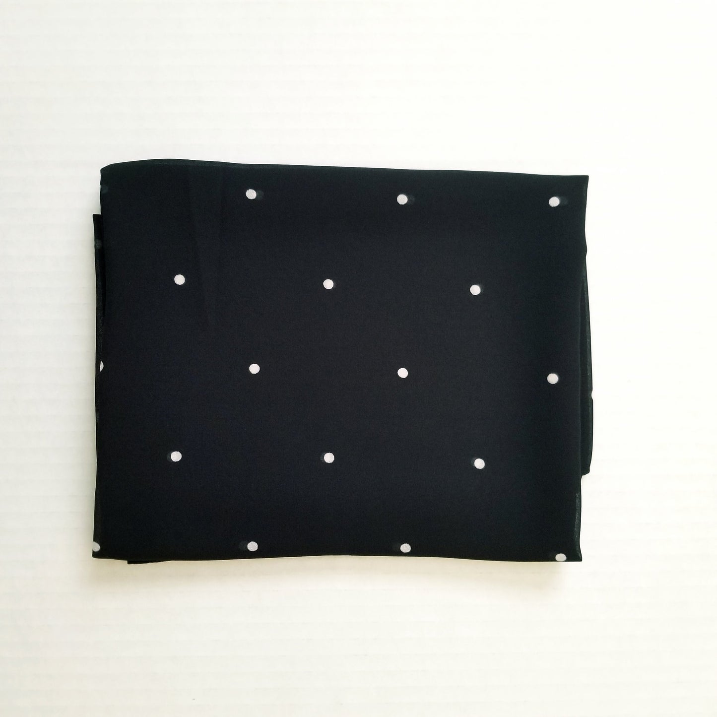 Black polka dot printed chiffon hijab