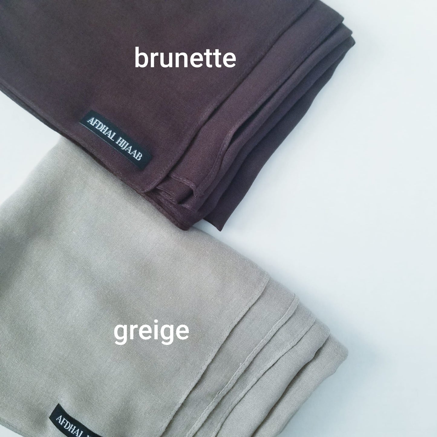 Brunette Modal Hijab and Greige Modal Hijab