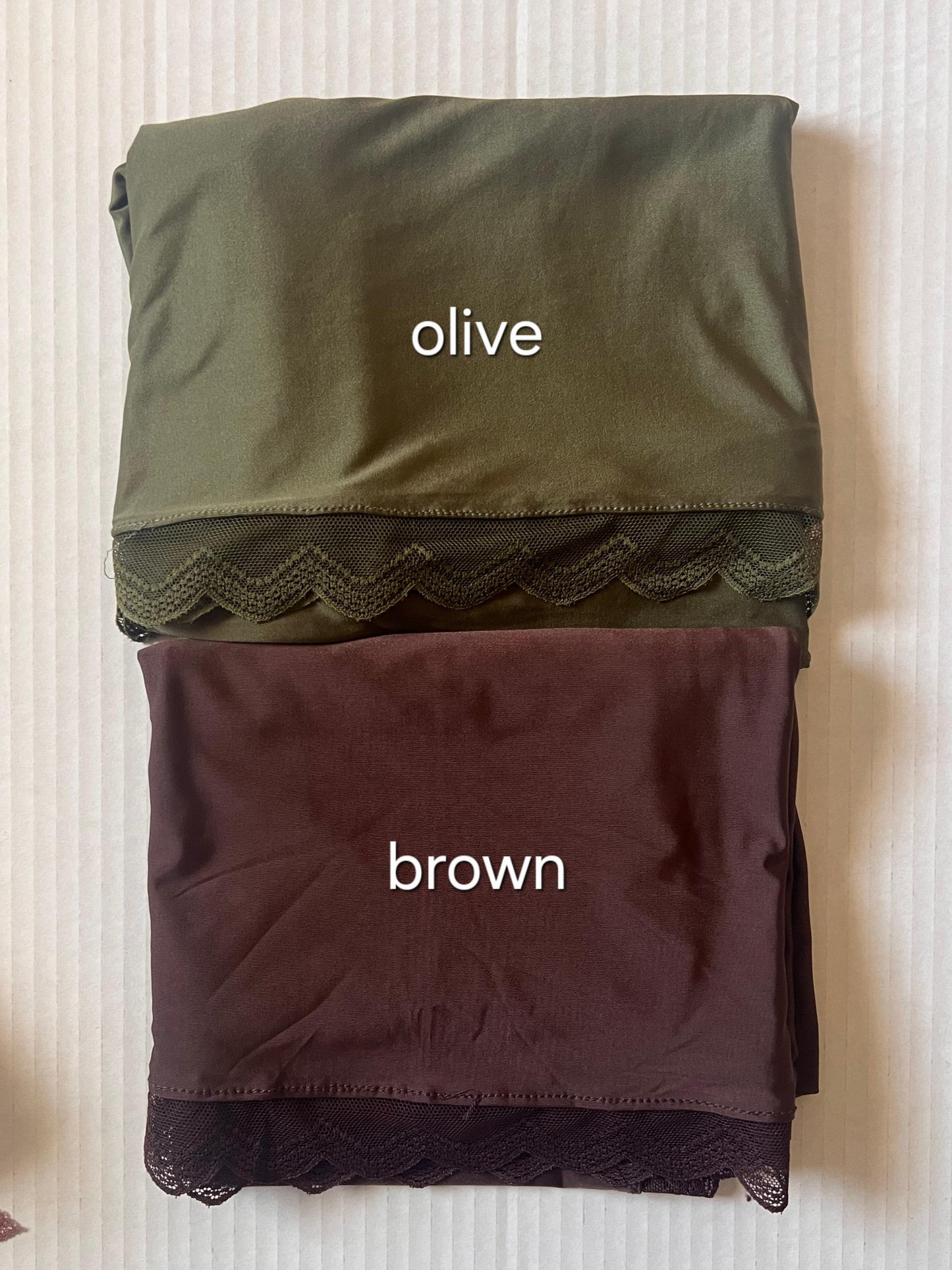 Liquid Jersey Hijabs with Lace