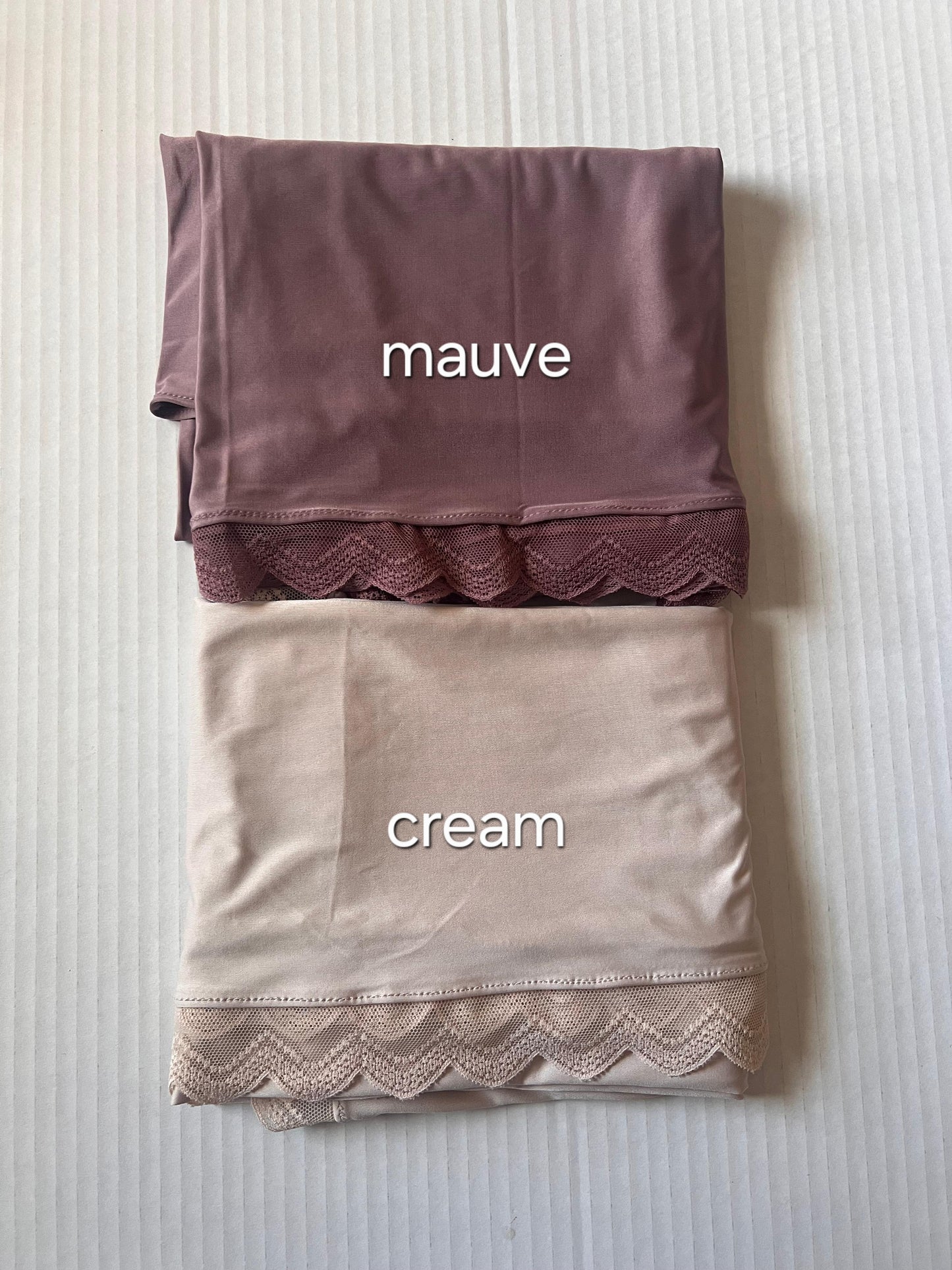 Liquid Jersey Hijabs with Lace