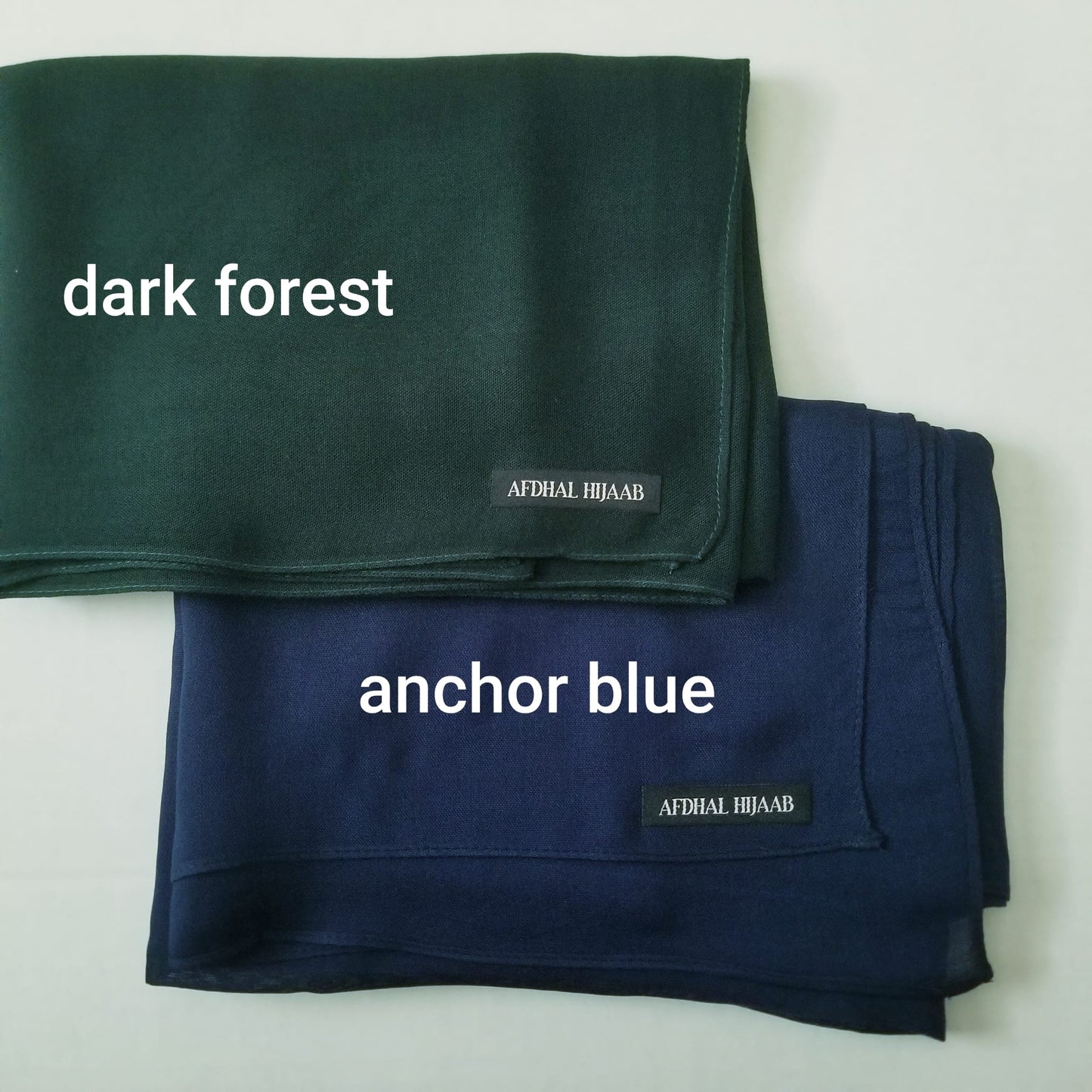 Modal Hijab in Dark Forest and Anchor Blue
