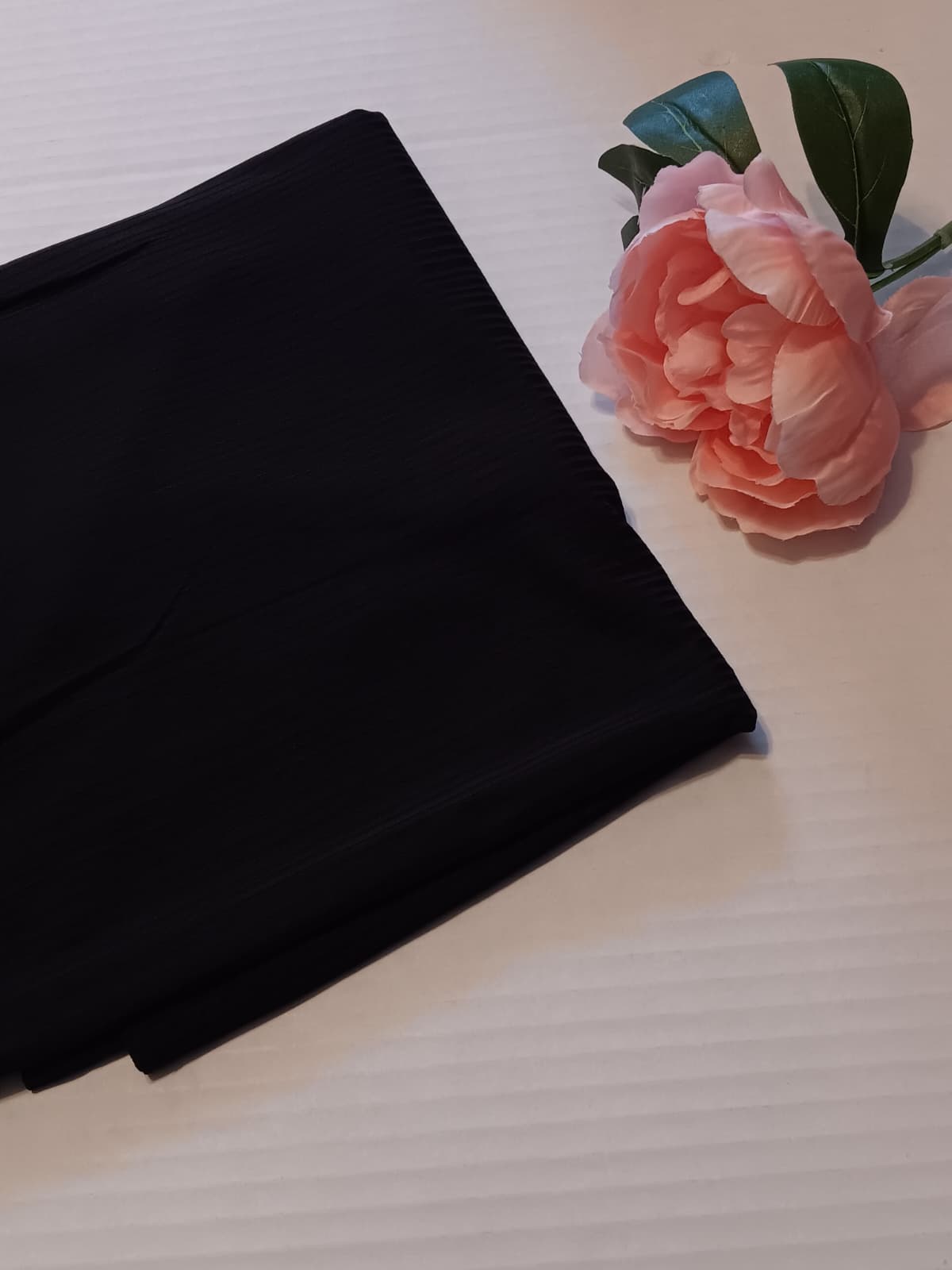 Ribbed Jersey Hijab in black