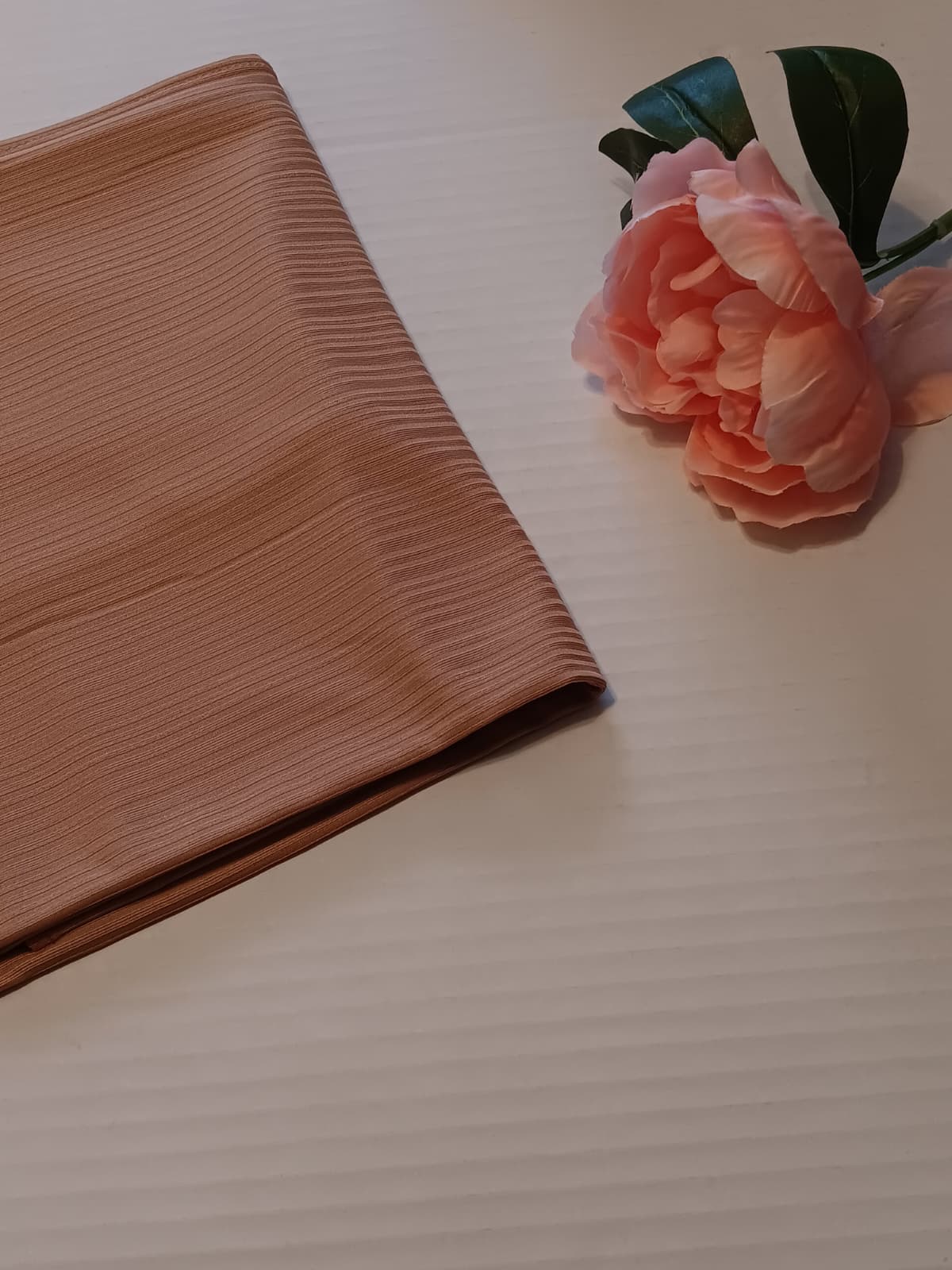 Ribbed Jersey Hijab in bronze