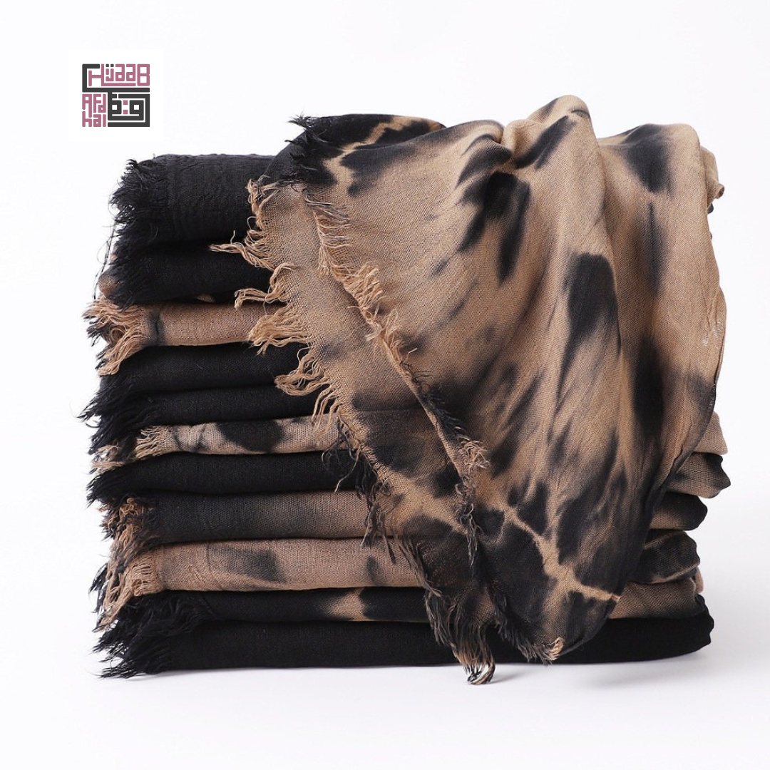 Black Tie Dye Rayon Hijabs