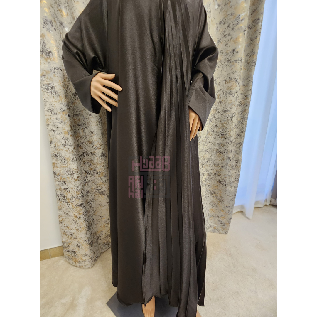 Pleated Satin Abaya