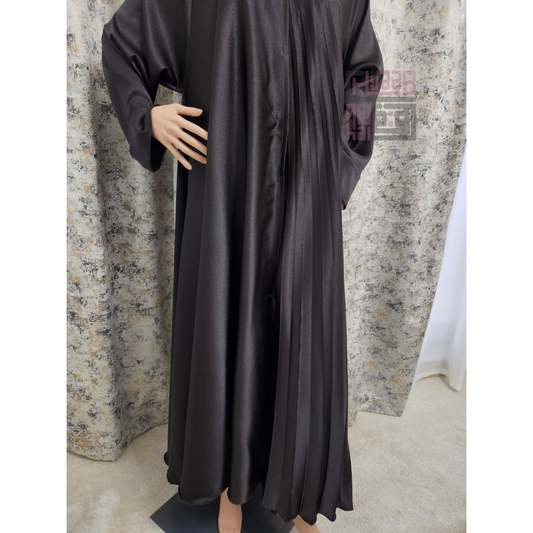Pleated Satin Abaya