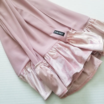 Ruffle Chiffon Hijab - Dusty Pink