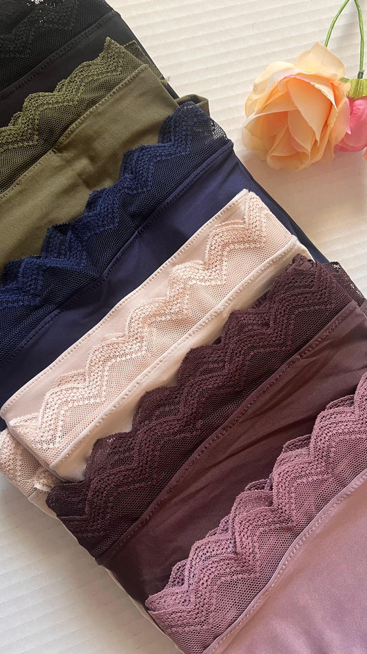 Liquid Jersey Hijabs with Lace