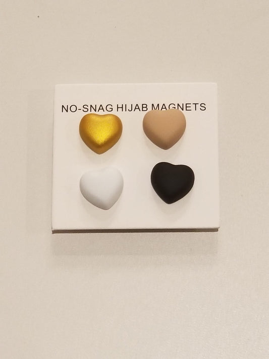 Matte Heart Hijab Magnets - 4 pack