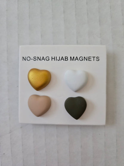 Matte Heart Hijab Magnets - 4 pack
