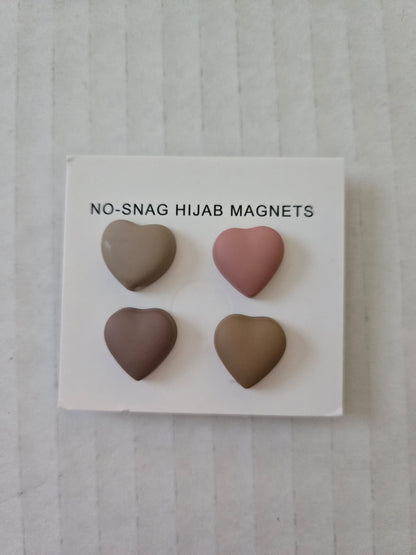 Matte Heart Hijab Magnets - 4 pack