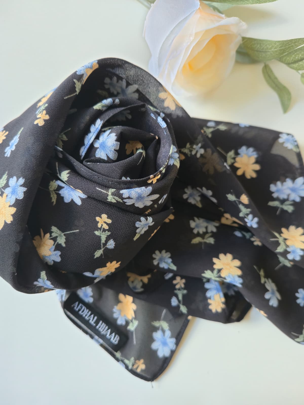 Printed Chiffon Hijab - Daisy
