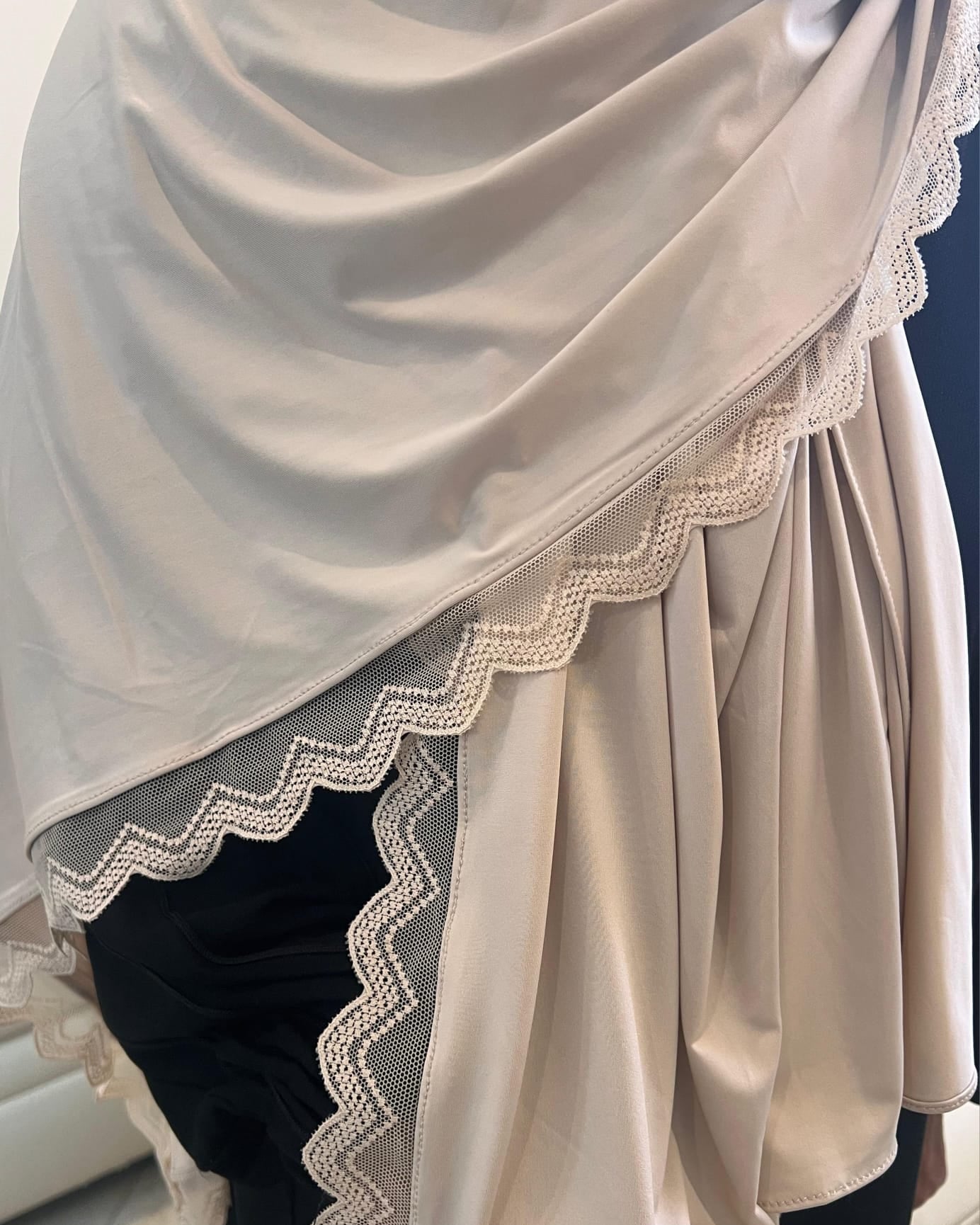 Liquid Jersey Hijabs with Lace