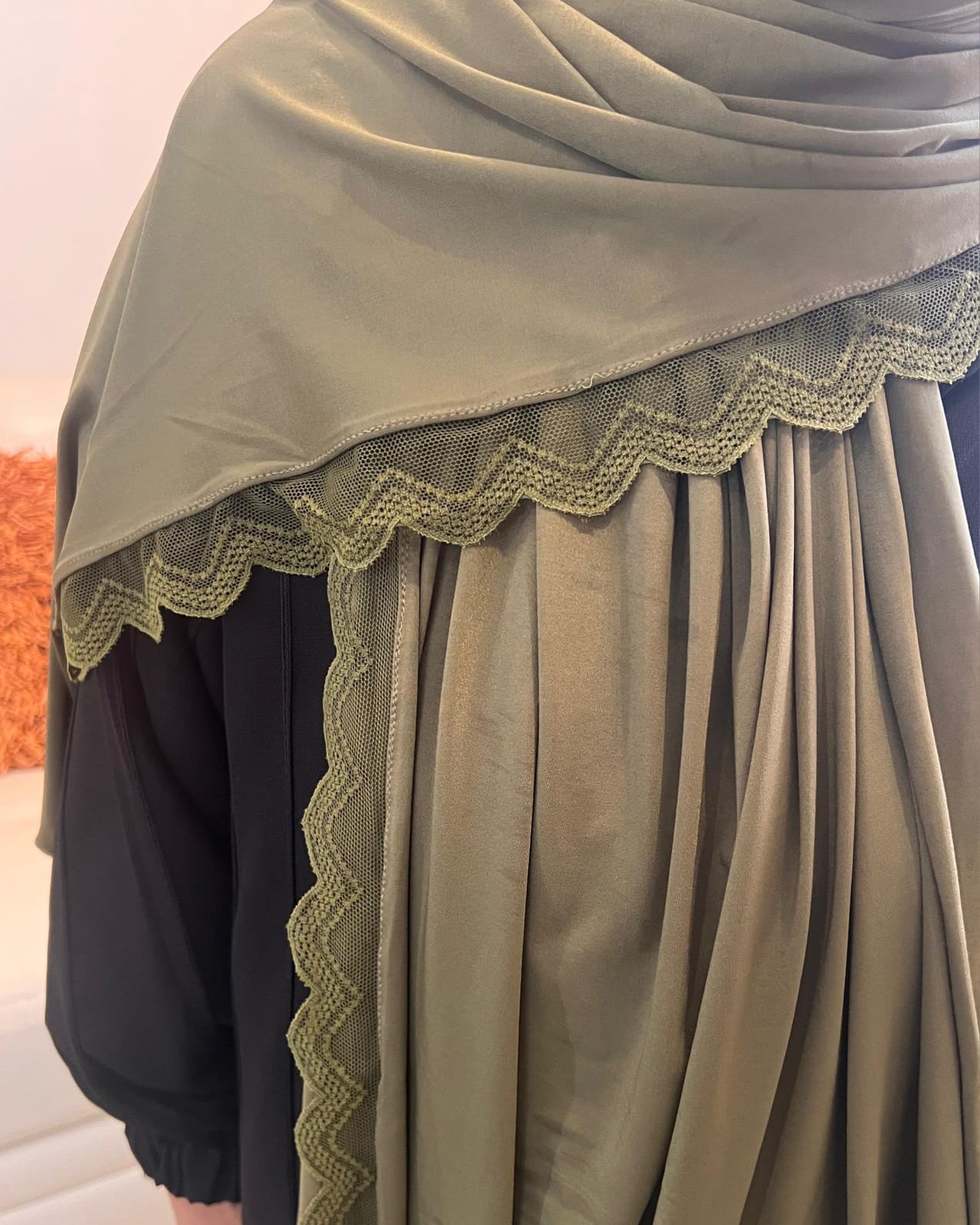 Liquid Jersey Hijabs with Lace