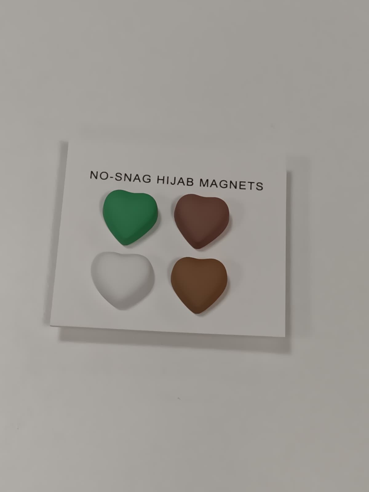 Matte Heart Hijab Magnets – 4 Pack