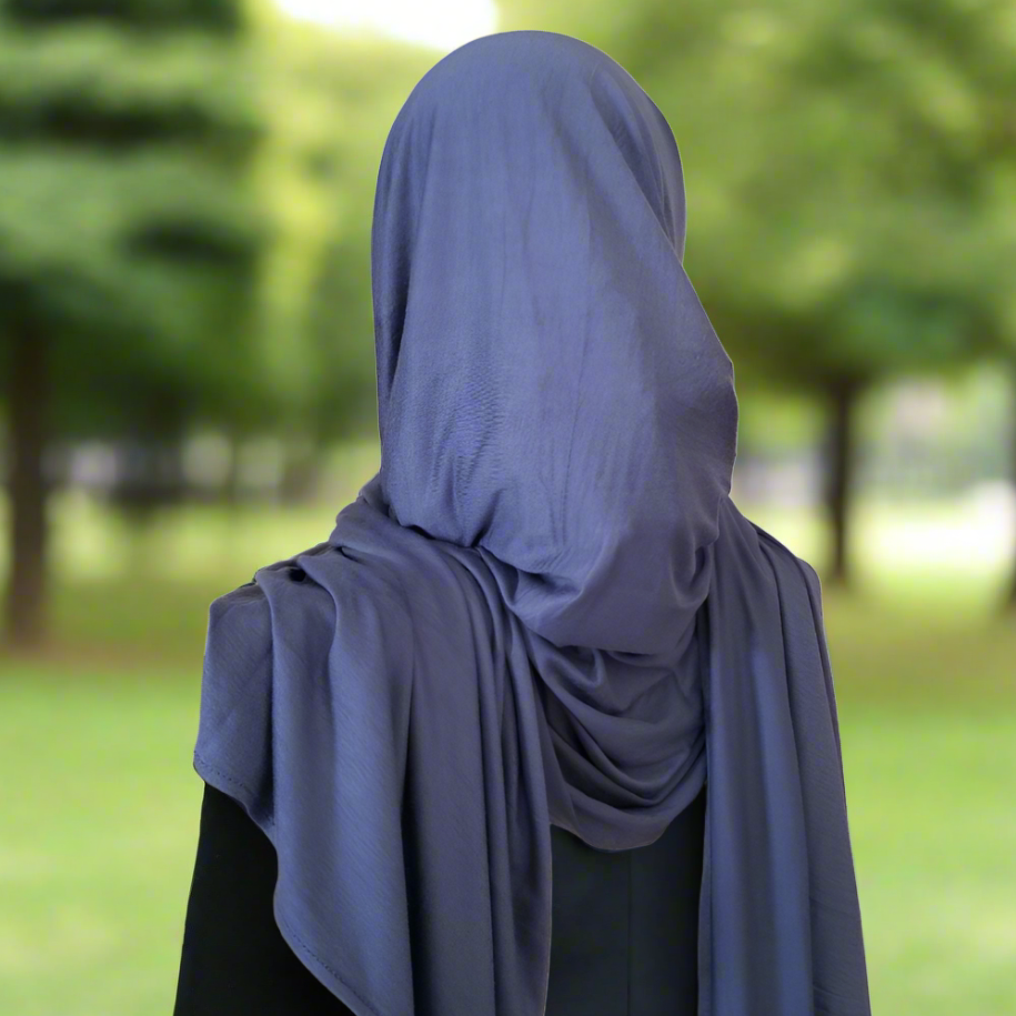 bamboo jersey hijab blue