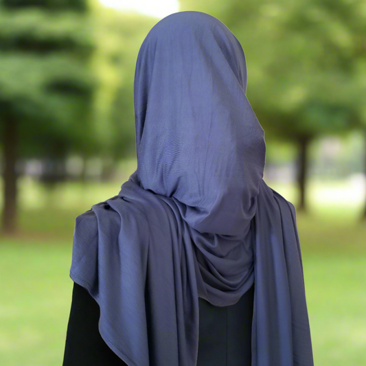 bamboo jersey hijab blue