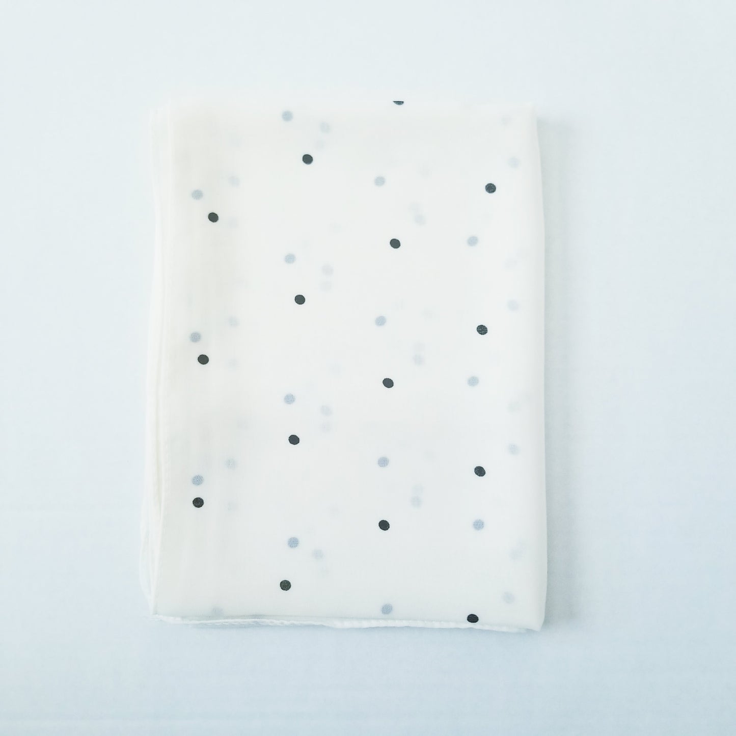 cream polka dot printed chiffon hijab