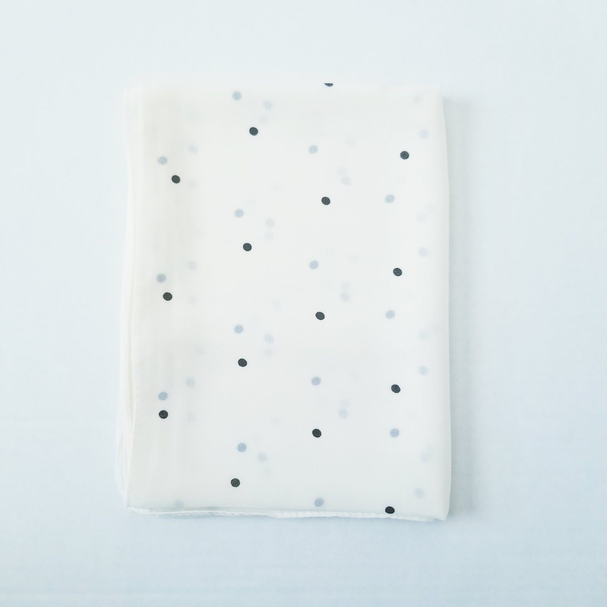 cream polka dot printed chiffon hijab