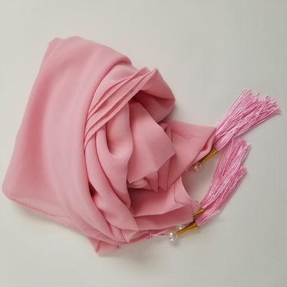 Chiffon Hijab -Tassels