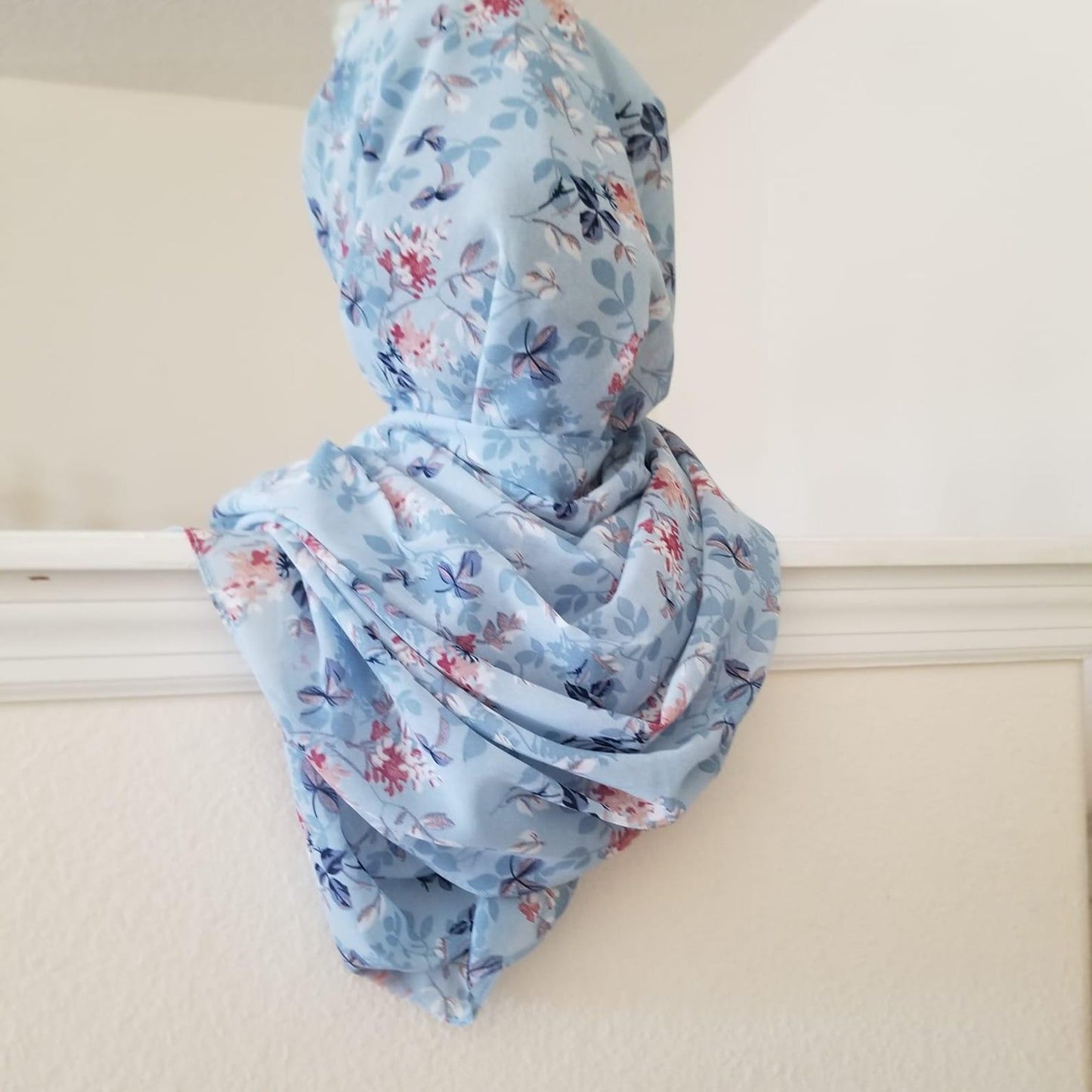 Printed Chiffon Hijab - Peony