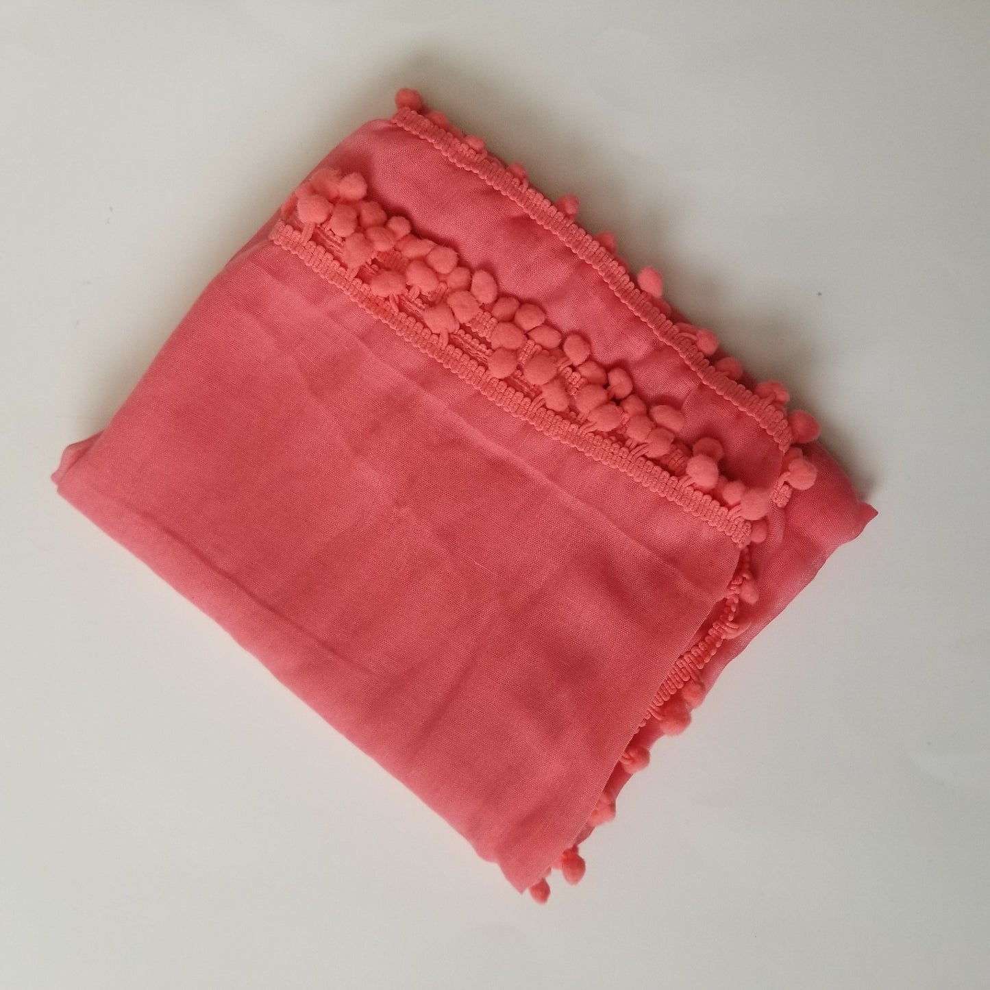 Cotton Viscose Pompom Hijab