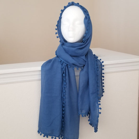 Cotton Viscose Pompom Hijab