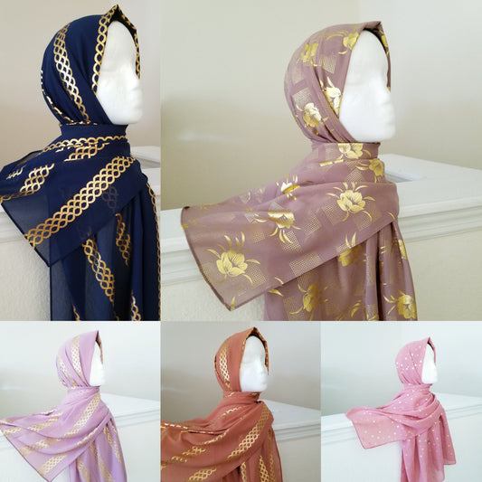 Foil Printed Hijab