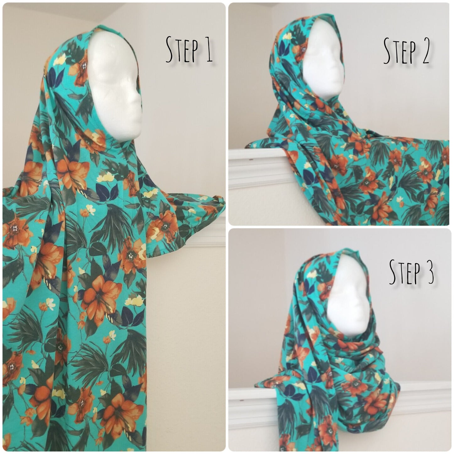 Floral Printed Instant Jersey Hijabs