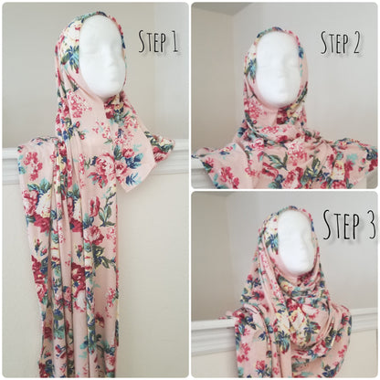 Floral Printed Instant Jersey Hijabs