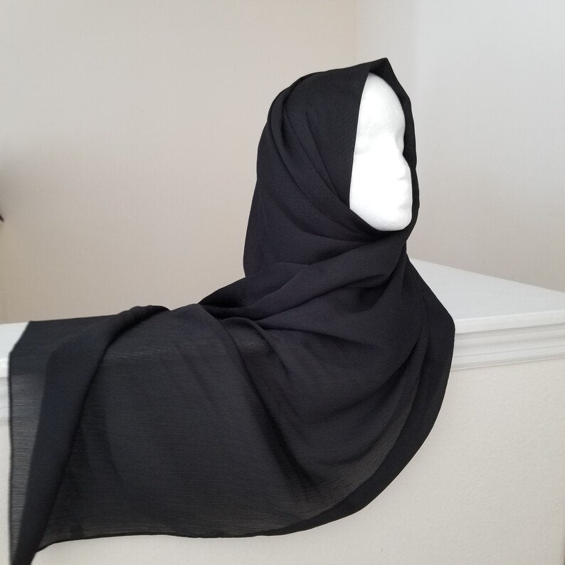 Dotted Satin Crinkle Hijab