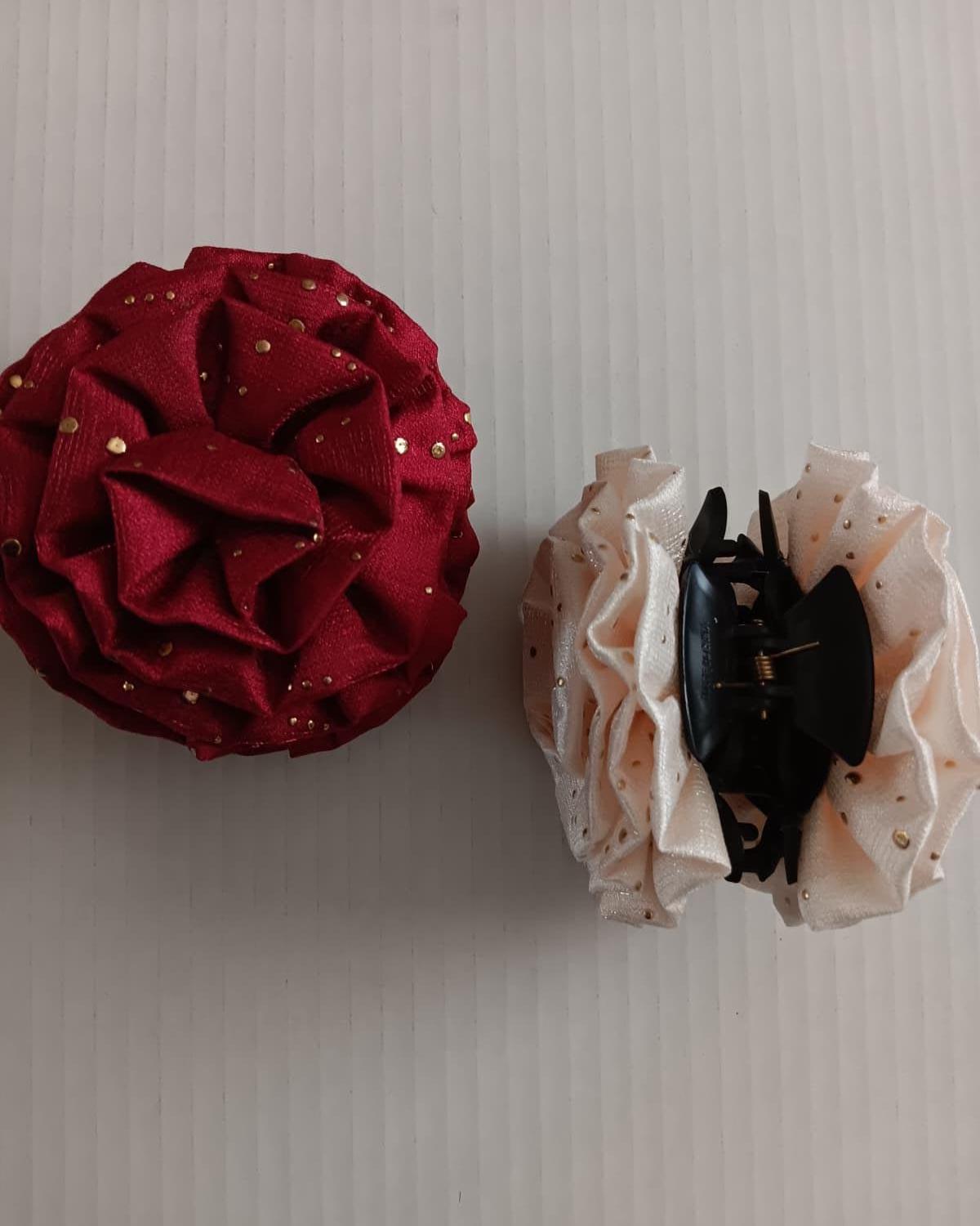 Ruffle Hair Claw Clip