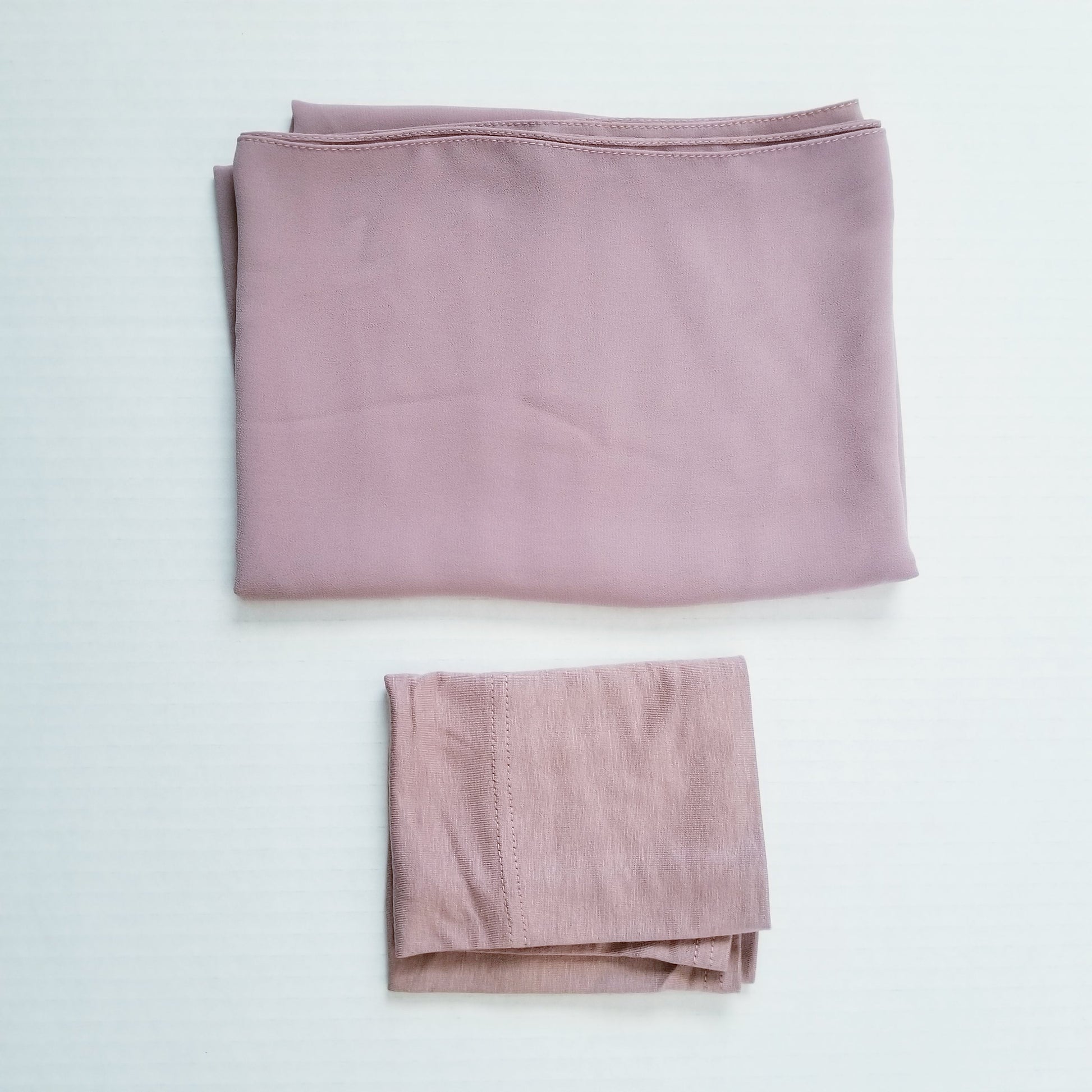 mauve chiffon hijab set with cap