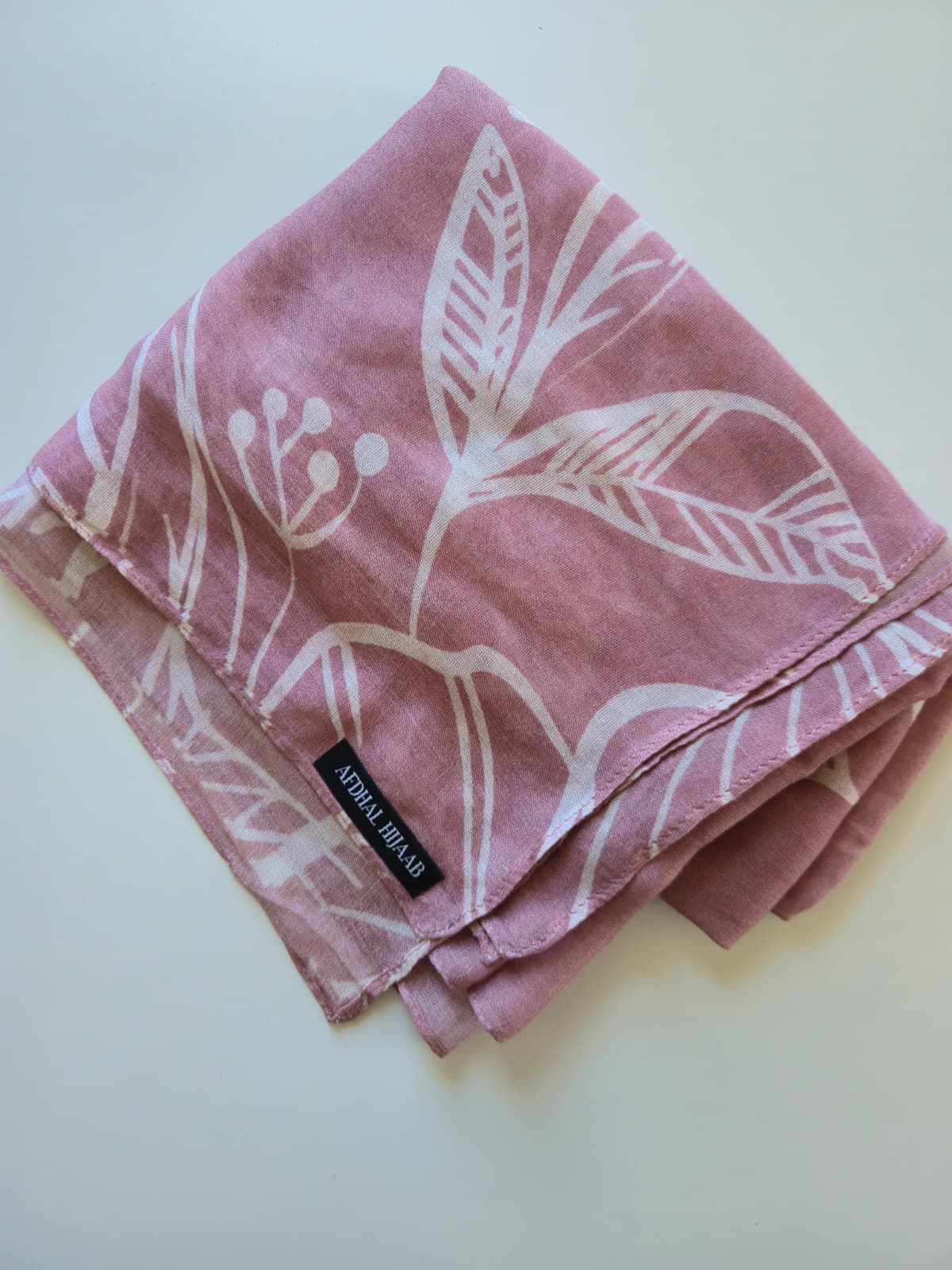 modal hijab pink print