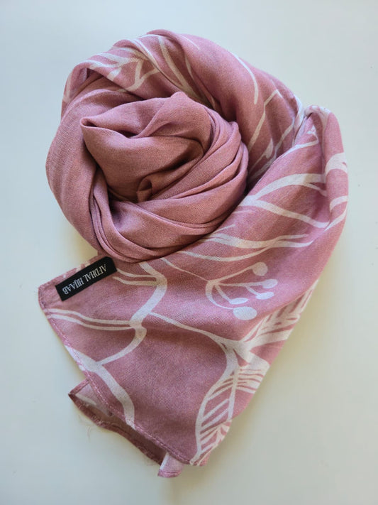 modal hijab pink print