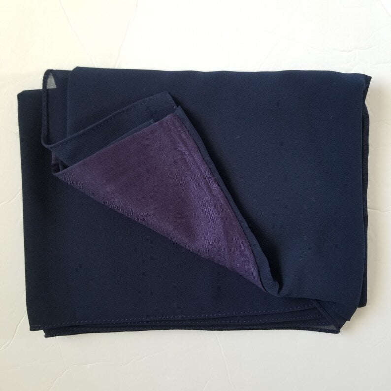 navy instant chiffon hijab