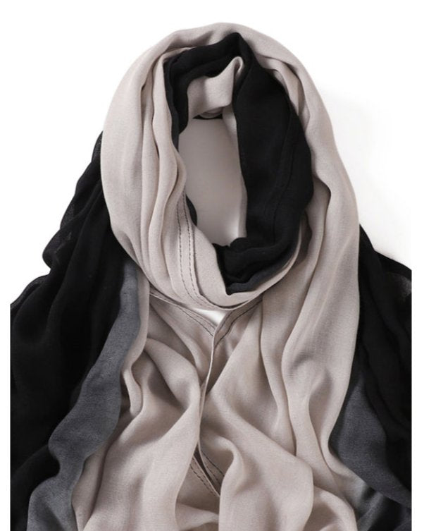 ombre modal hijab black
