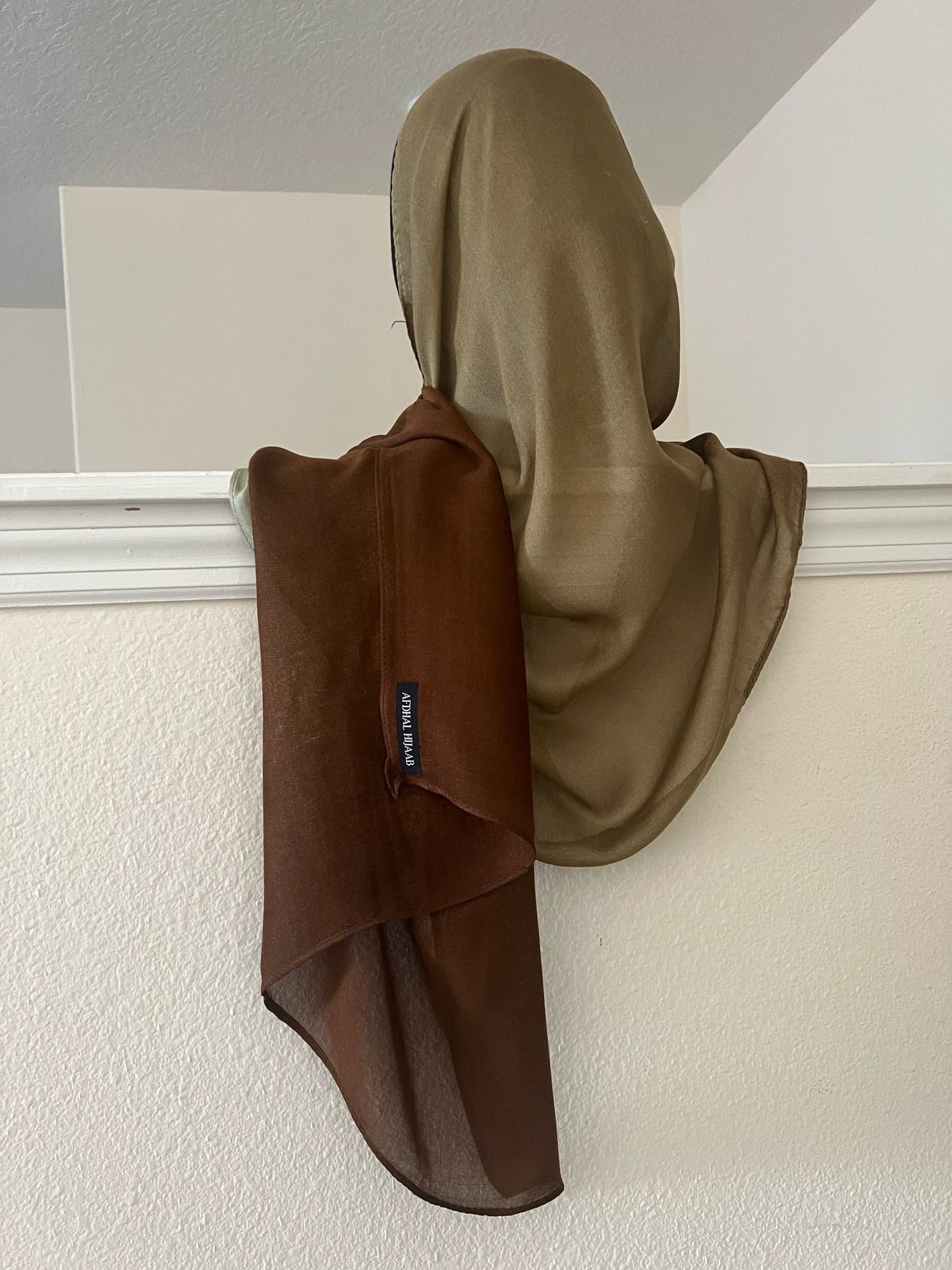 ombre modal hijab brown green